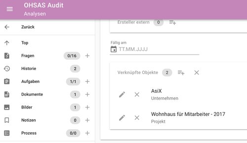 Analyse verknüpfen