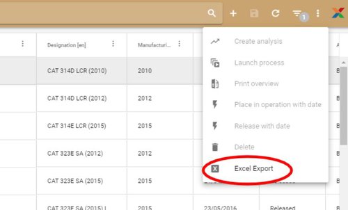 Excel Export EN