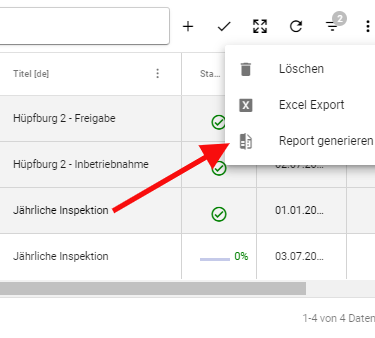 Kundenspezifischer Report Aufgaben